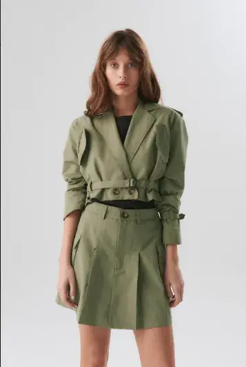 Trench coat cropped.