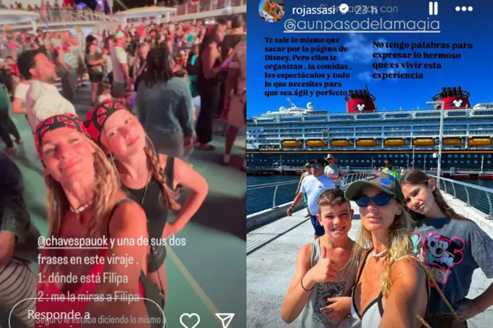 Paula y Sabrina también compartieron algunas fotos del momento soñado que vivieron con la llegada de este crucero