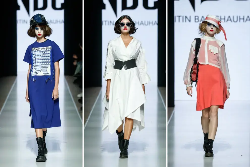 Vintage y actual, la colección de Nitin Bal Chauhan estuvo presentada por el Fashion Design Council de India. 