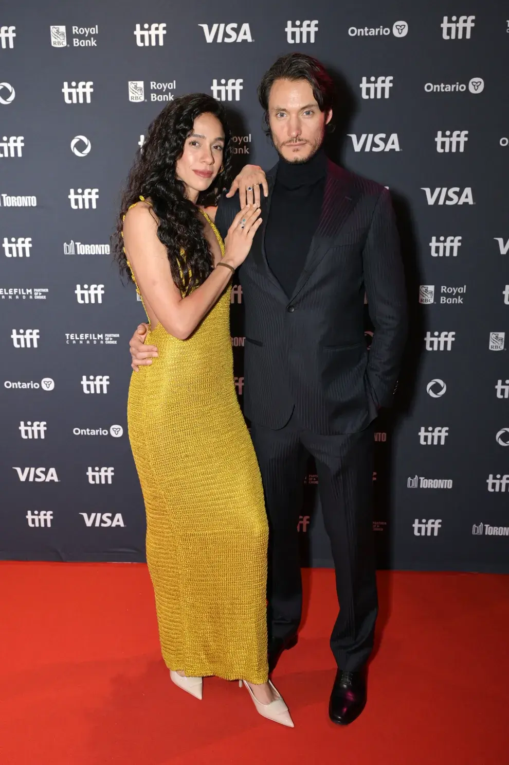 Foto de María del Rosario Barreto y Claudio Cataño en la premiere de "Horizonte", en el Festival de Toronto.