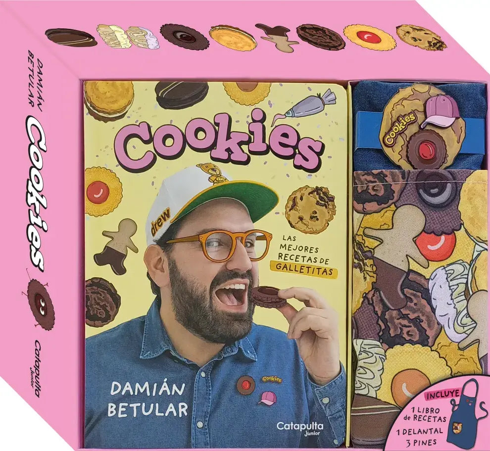 Tapa de la caja que contiene el libro Cookies de Betular.