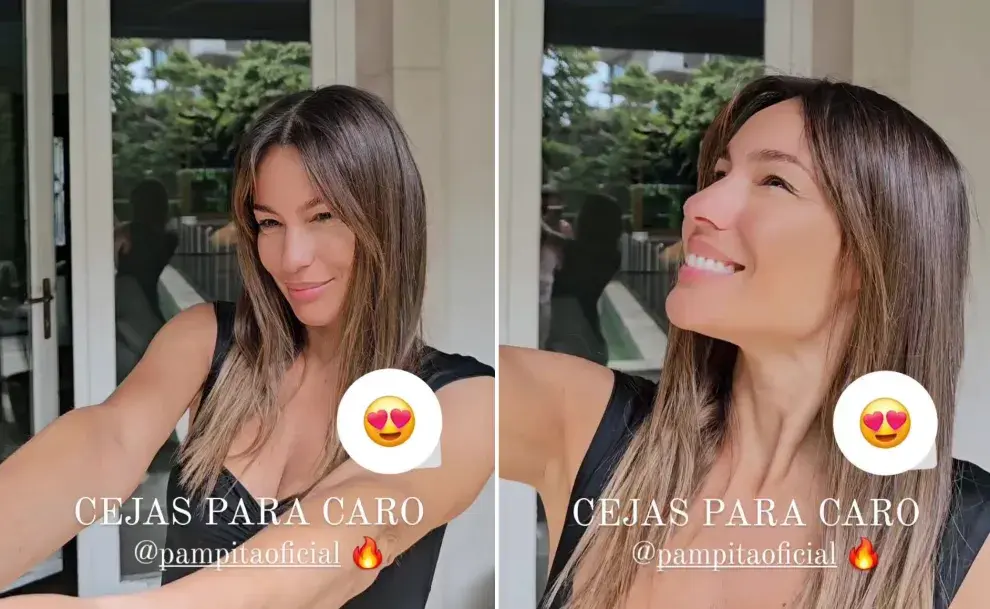 Pampita sacándose una selfie