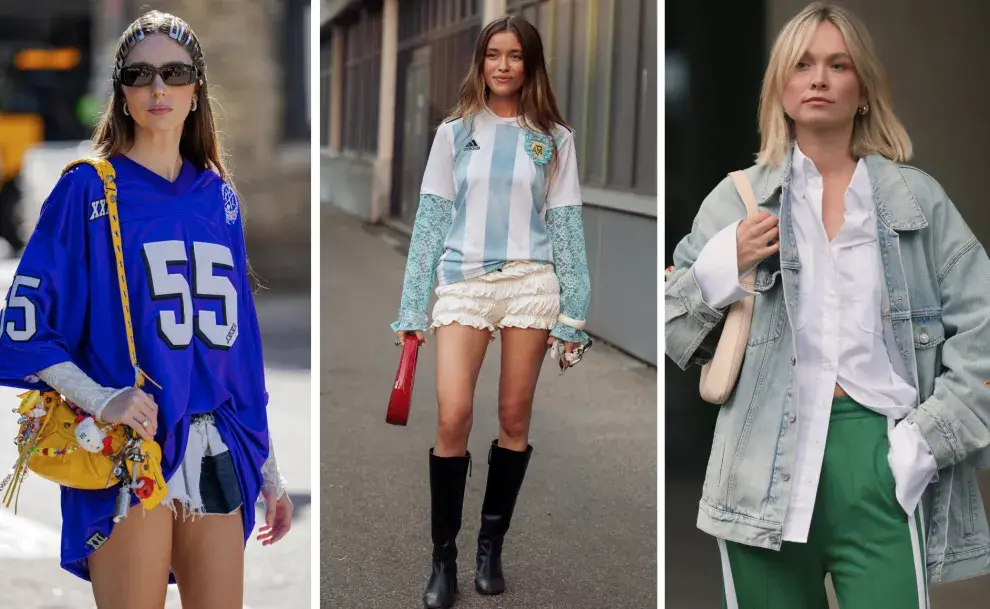 Mujeres posando con ropa deportiva combinado con prendas mas formales