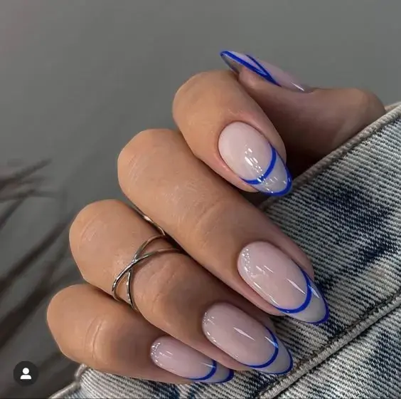 diseño de uñas francesitas doble