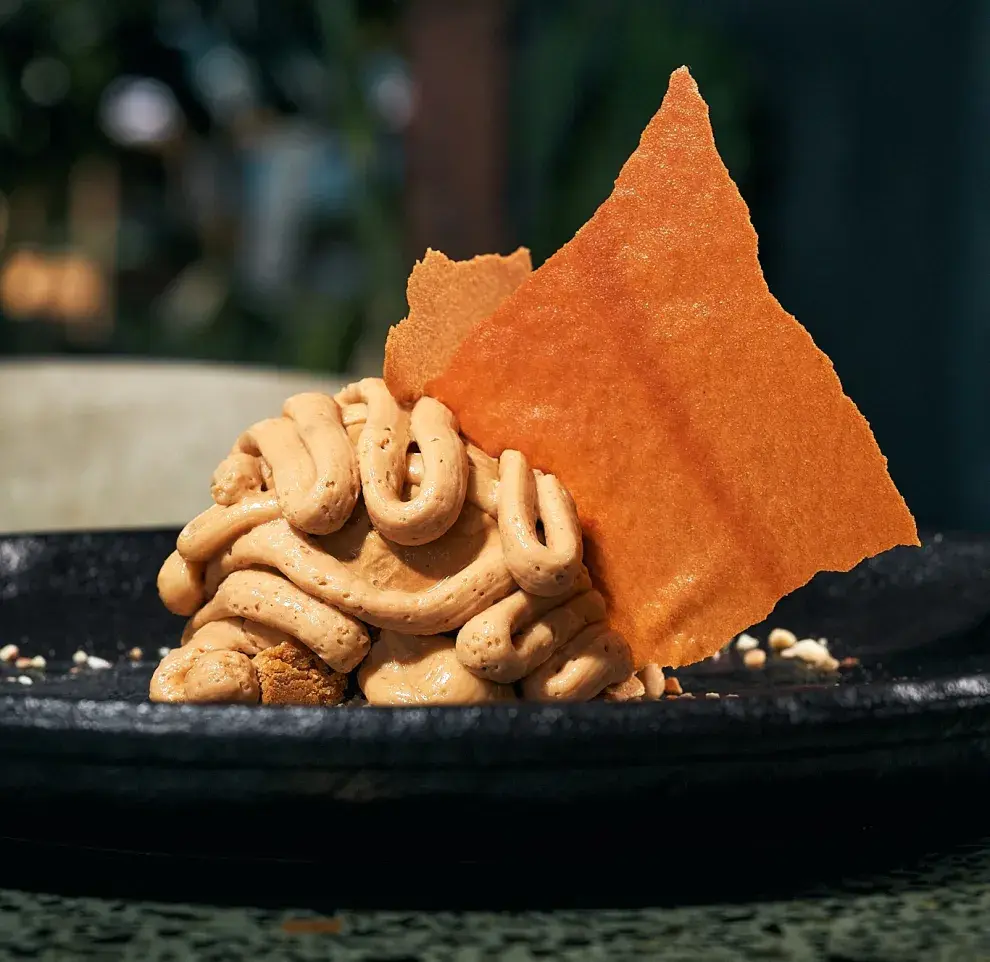 Postre del restaurante Enero: adictos al dulce de leche. lo llaman.