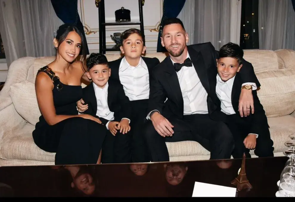 Foto de la familia Messi.