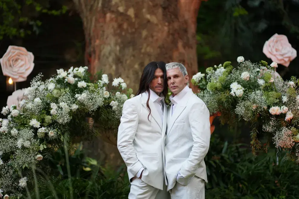 Foto de Fabián Paz y Gustavo Pucheta en su boda.