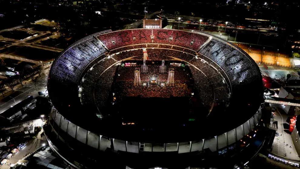 Las tribunas del Monumental desde el aire