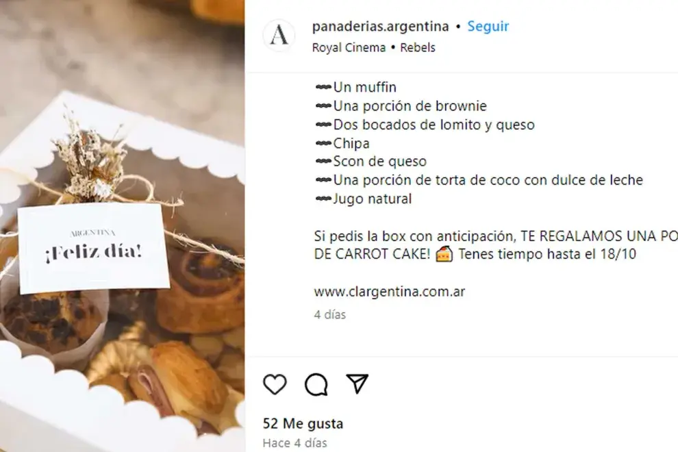 La Panadería Argentina pensó para este día un box de regalo para el desayuno