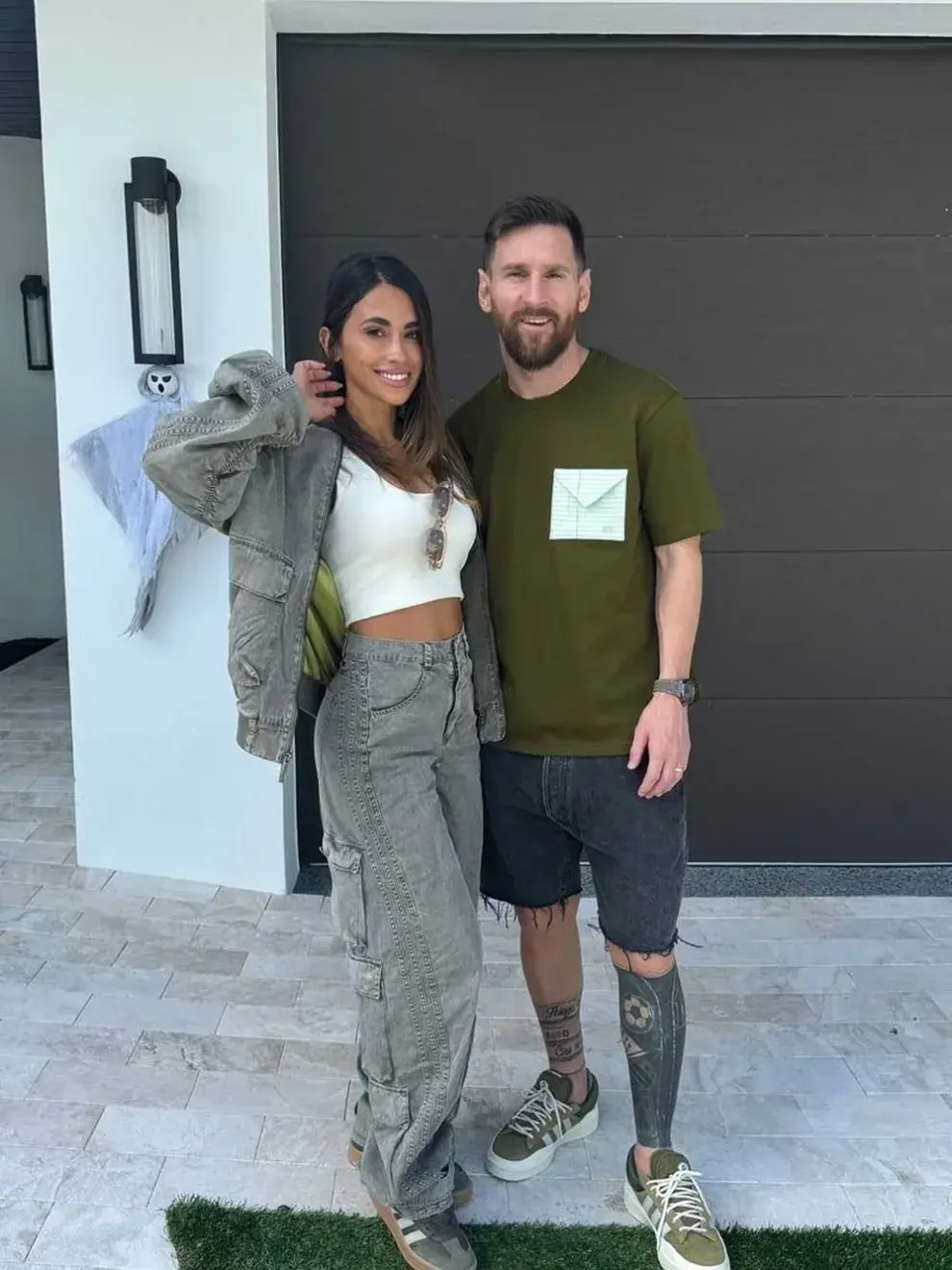 Antonela Roccuzzo y Lionel Messi en Miami