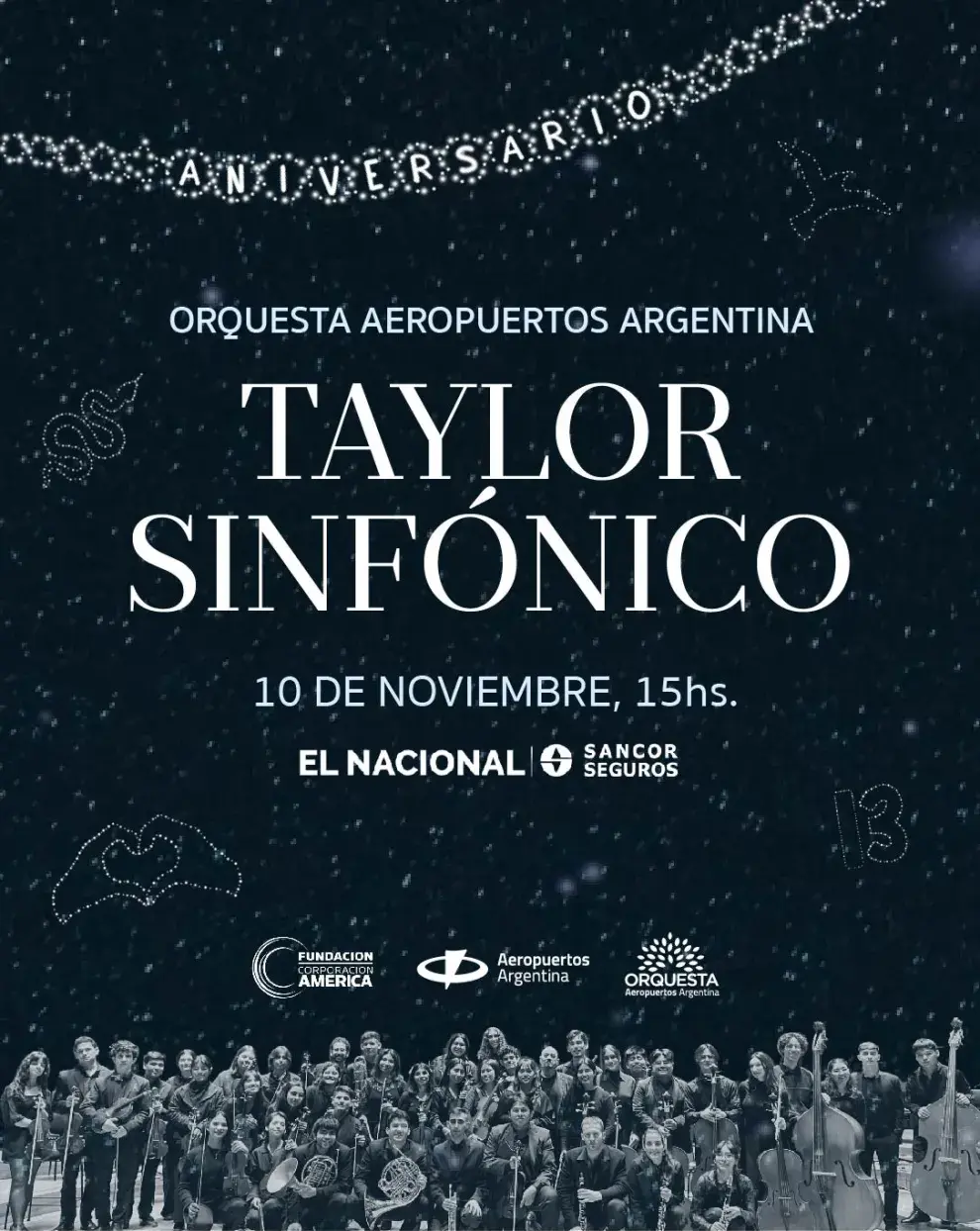 Póster del concierto Taylor Sinfónico.