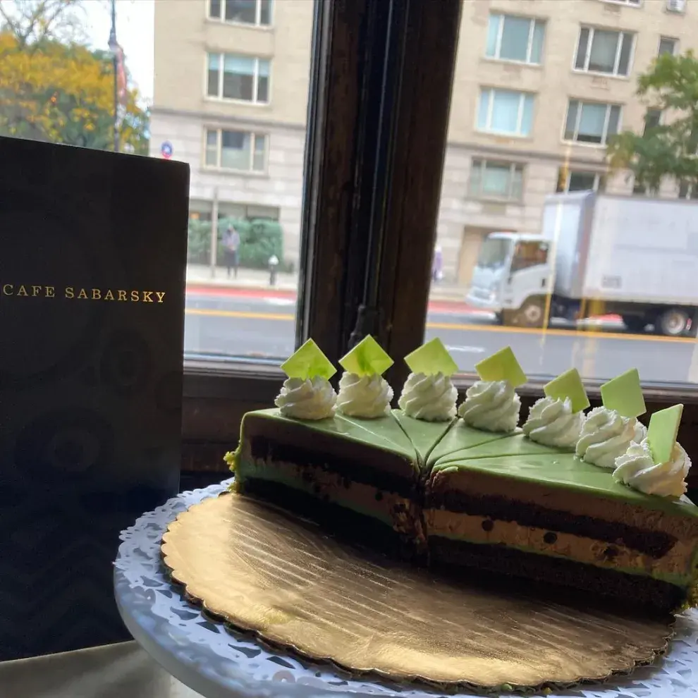 Foto de la torta mozart que ama Juliana Awada en Nueva York.