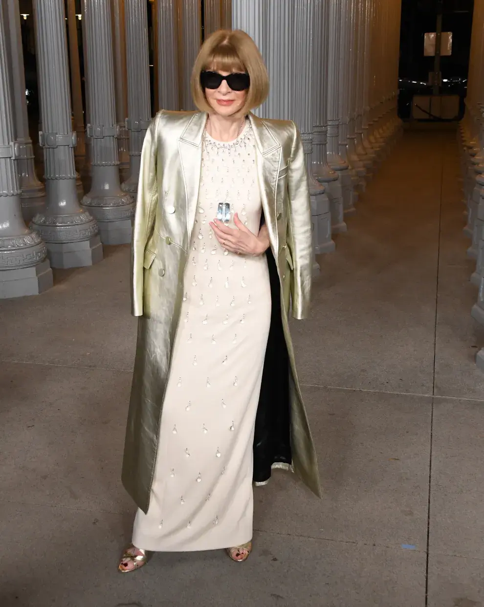 Anna Wintour en la alfombra roja de la Gala LACMA Art+Film 2024.