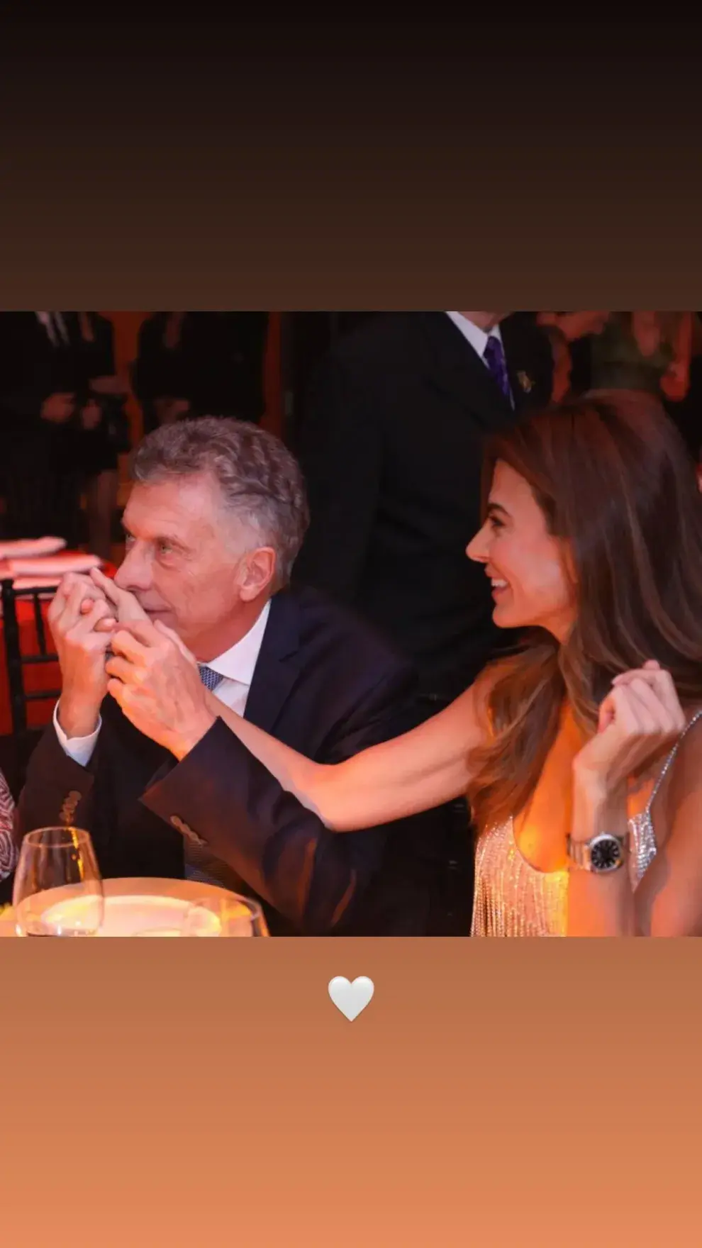 Juliana Awada y Mauricio Macri en la gala del Hospital Austral.