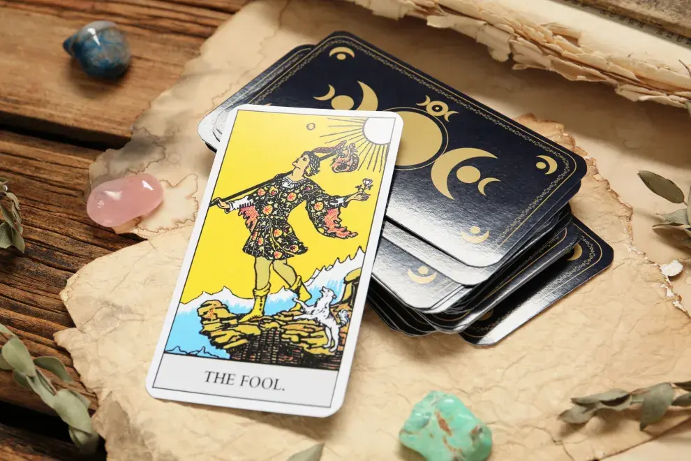 Carta El Loco del tarot.