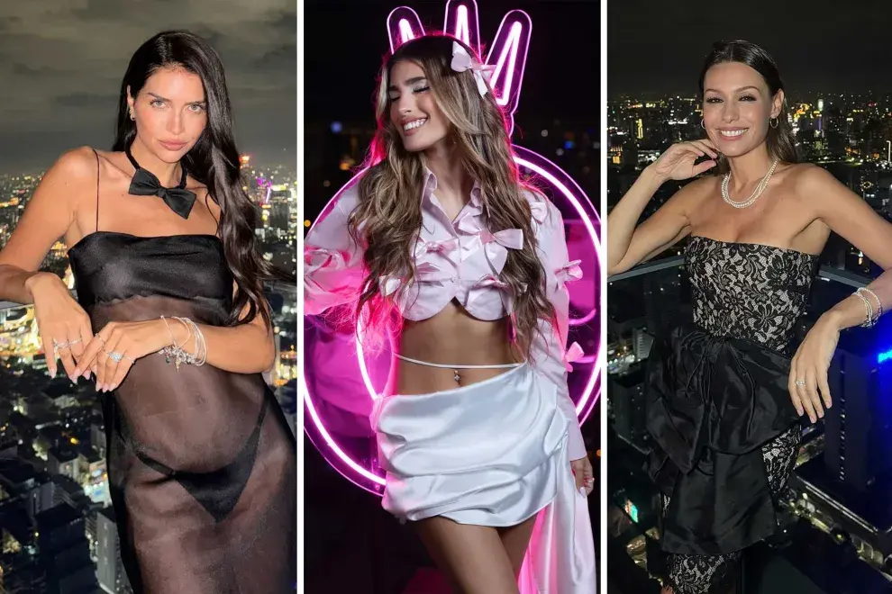 Zaira Nara, Juli Poggio y Pampita luciendo sus outfits en Tailandia