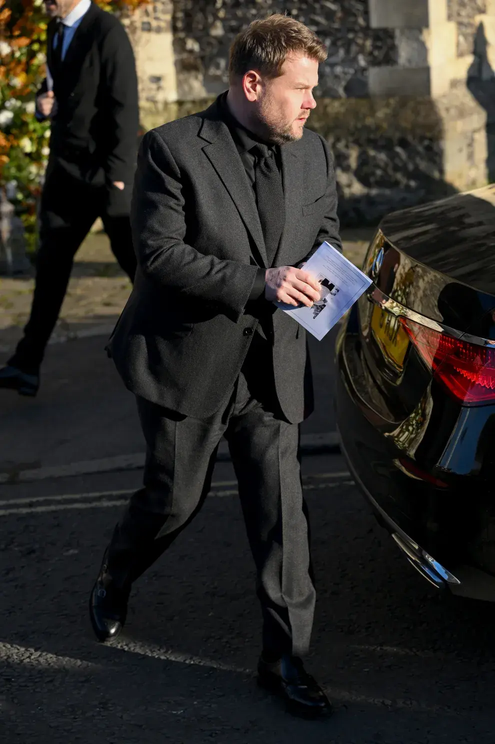 James Corden en el funeral de Liam Payne.