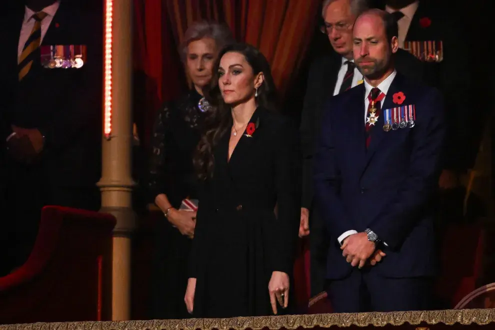 Kate Middleton y el Príncipe William en el Royal Albert Hall, el 9 de noviembre de 2024.