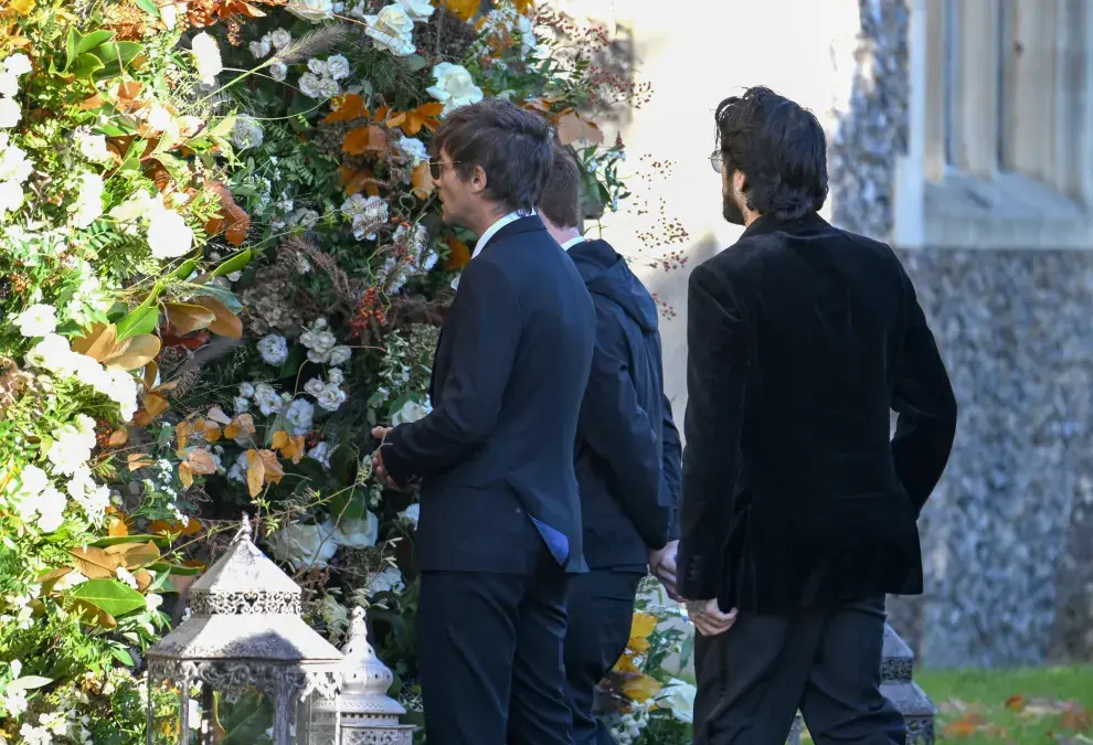 Louis Tomlinson y Zayn Malik en el funeral de Liam Payne.