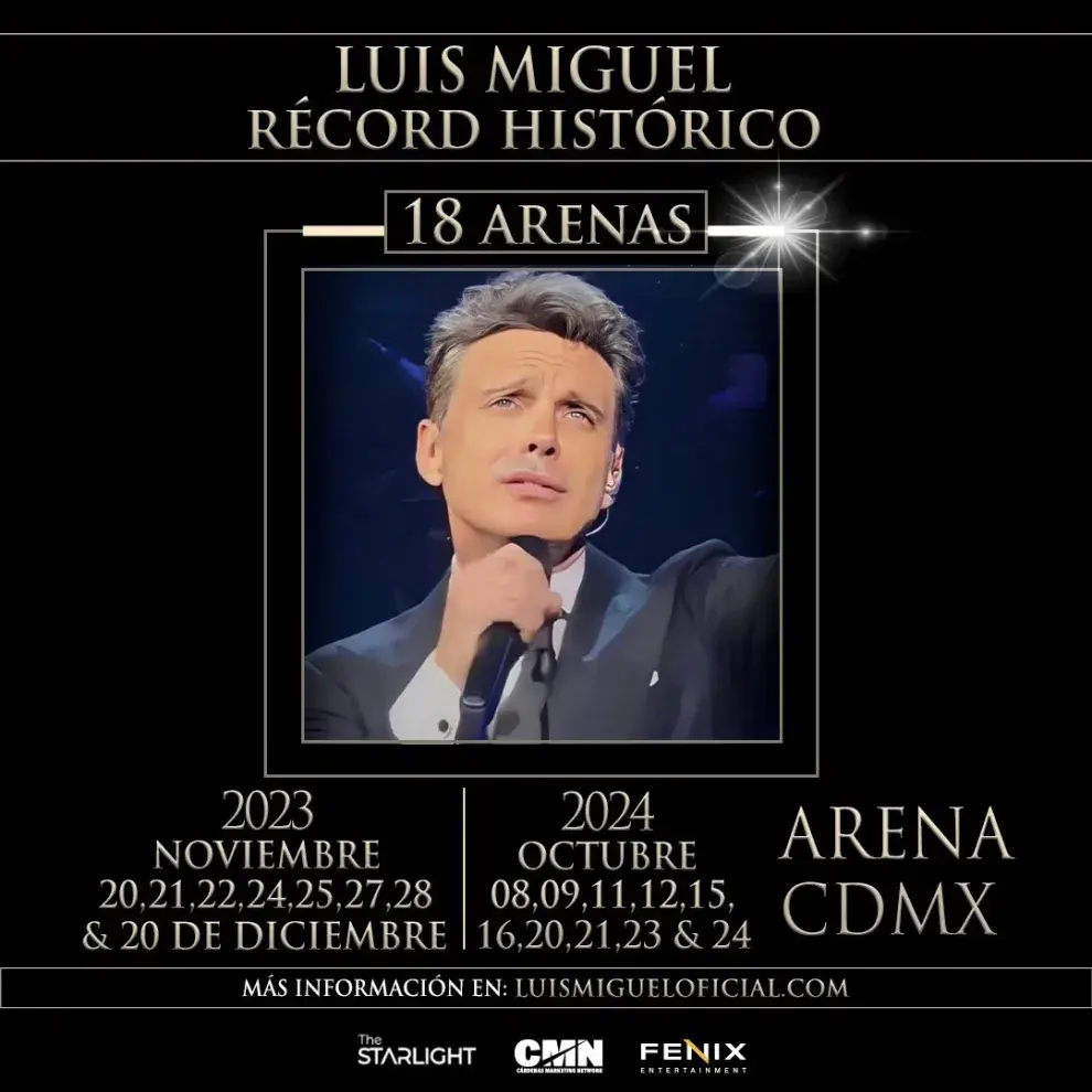 Póster de la gira de Luis Miguel.