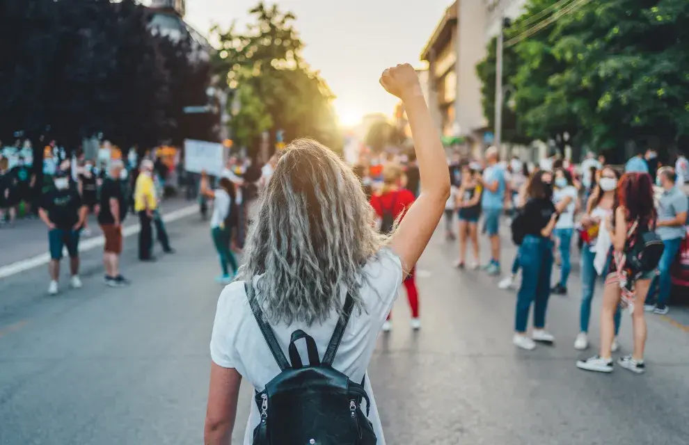 Marchas por la eliminación de la violencia de género.