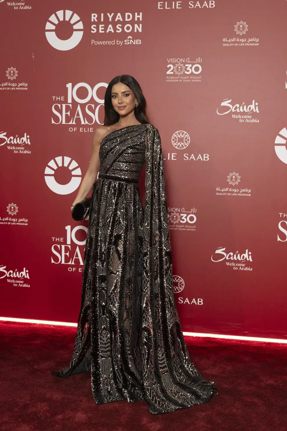 Nathalie Fanj en el desfile "1001 Seasons" de Elie Saab.
