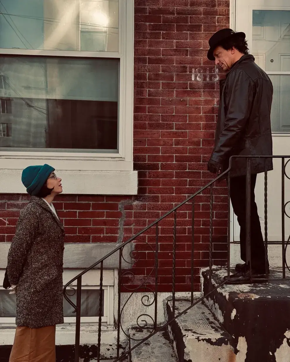 Nico Vazquez rodando escenas de Rocky en Filadelfia.