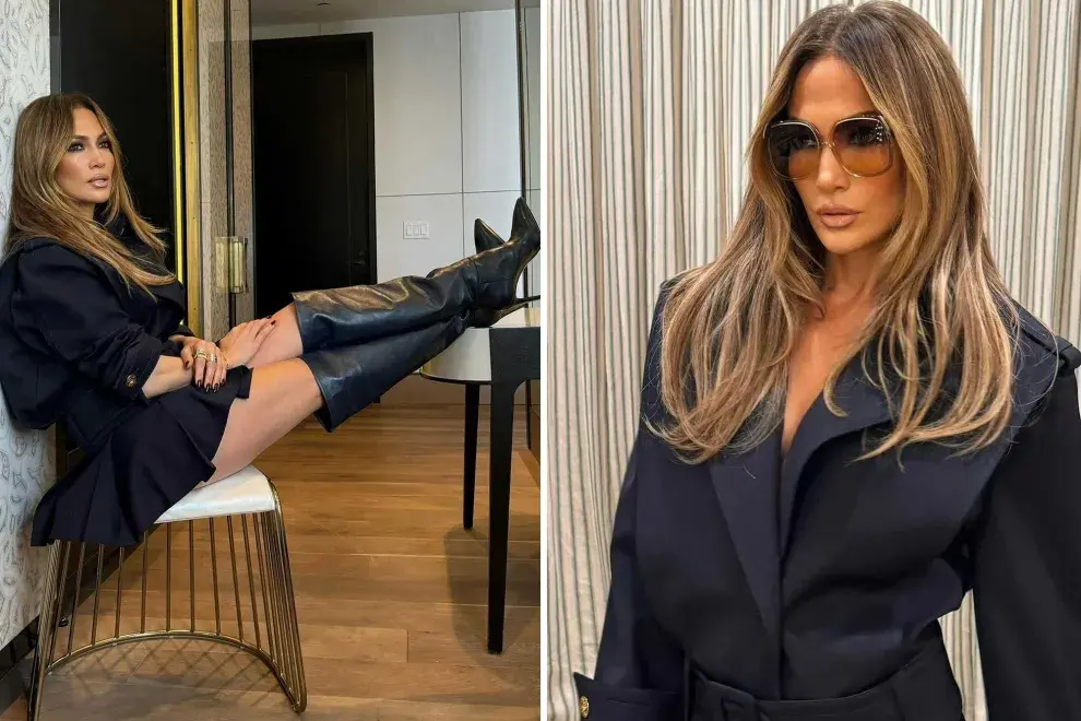 Jennifer Lopez también apostó por lentes de sol XXL