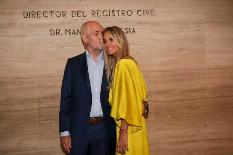 Horacio Rodríguez Larreta y Milagros Maylin dieron el sí en el registro civil de la calle Uruguay 