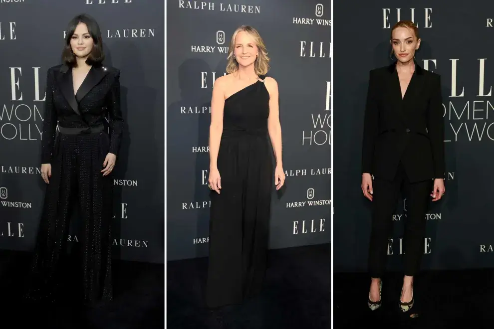 Selena Gomez, Helen Hunt y Brianne Howey apostaron al look total black