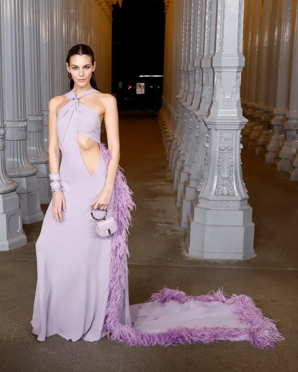 Vittoria Ceretti con un vestidos Ancora Notte de Gucci en la gala LACMA 2024.