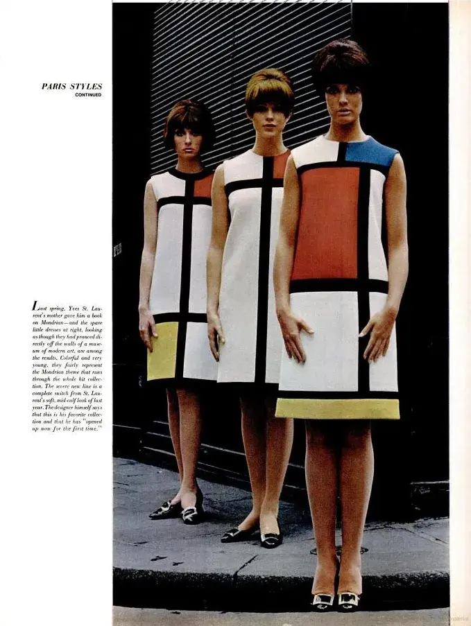 el vestido mondrian de Yves Saint Laurent