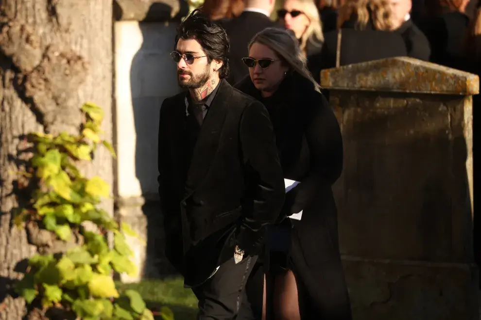 Zayn Malik en el funeral de Liam Payne.