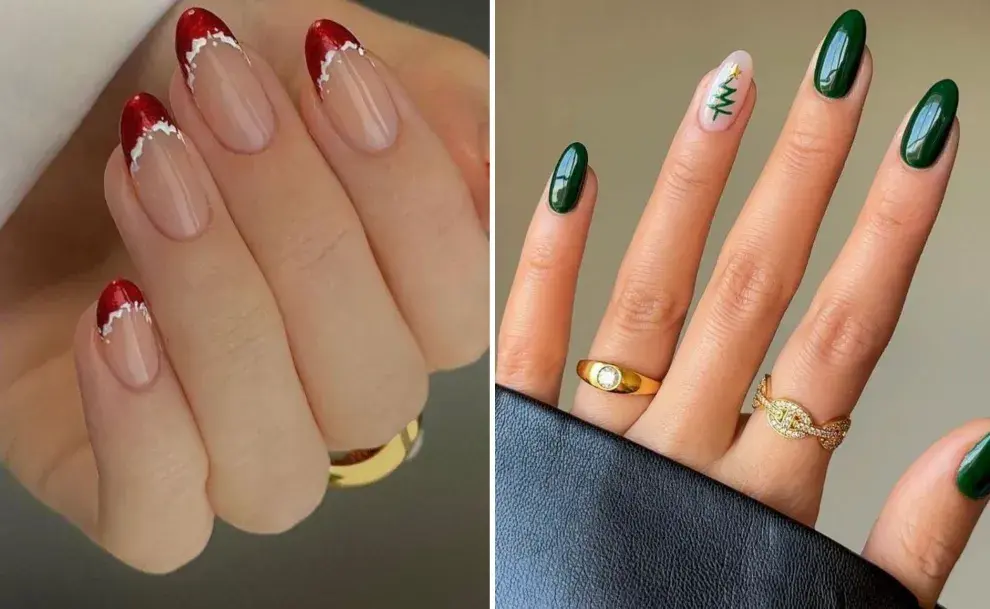 El diseño de uñas de Navidad está entre las tendencias que se vienen