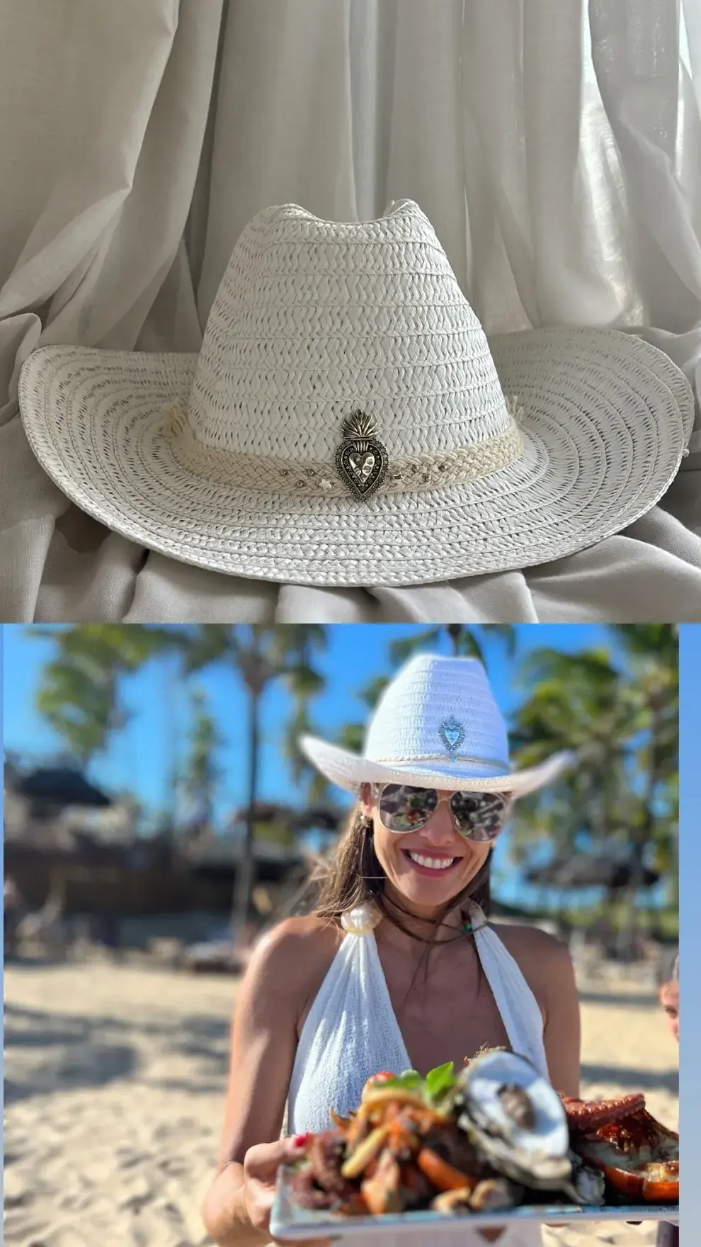 El sombrero cowgirl tendencia, de la cápsula de Pampita.