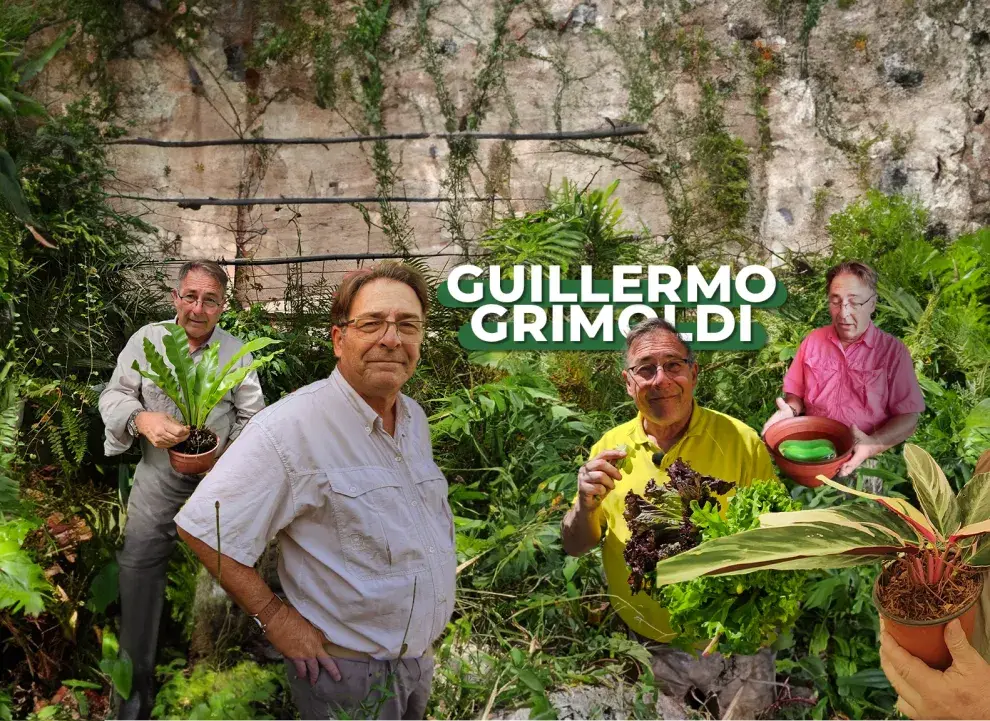 Foto de Guillermo Grimaldi, el jardinero viral en redes sociales.