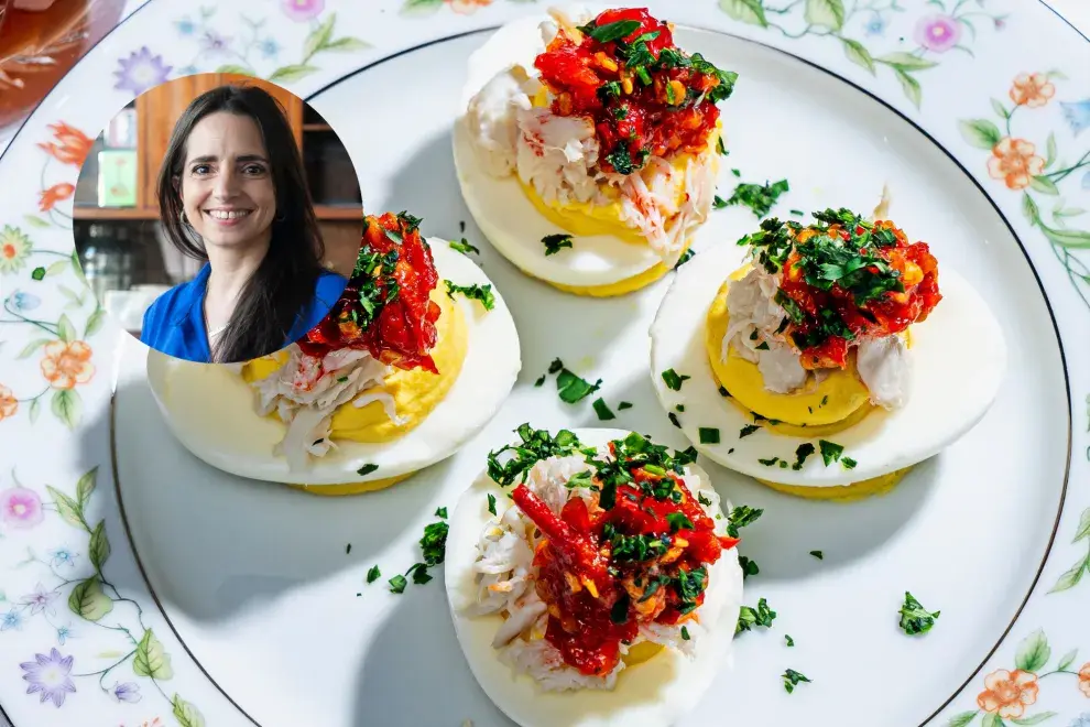 Fotos de Paulina Cocina y huevos rellenos.
