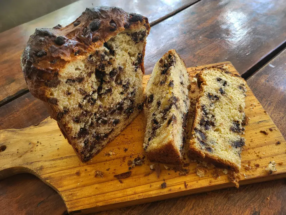 Pan dulce con chocolate, sin gluten