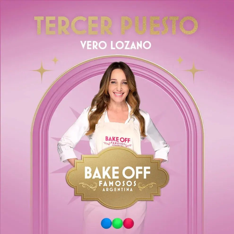 Placa con la eliminación de Vero Lozano de Bake Off.