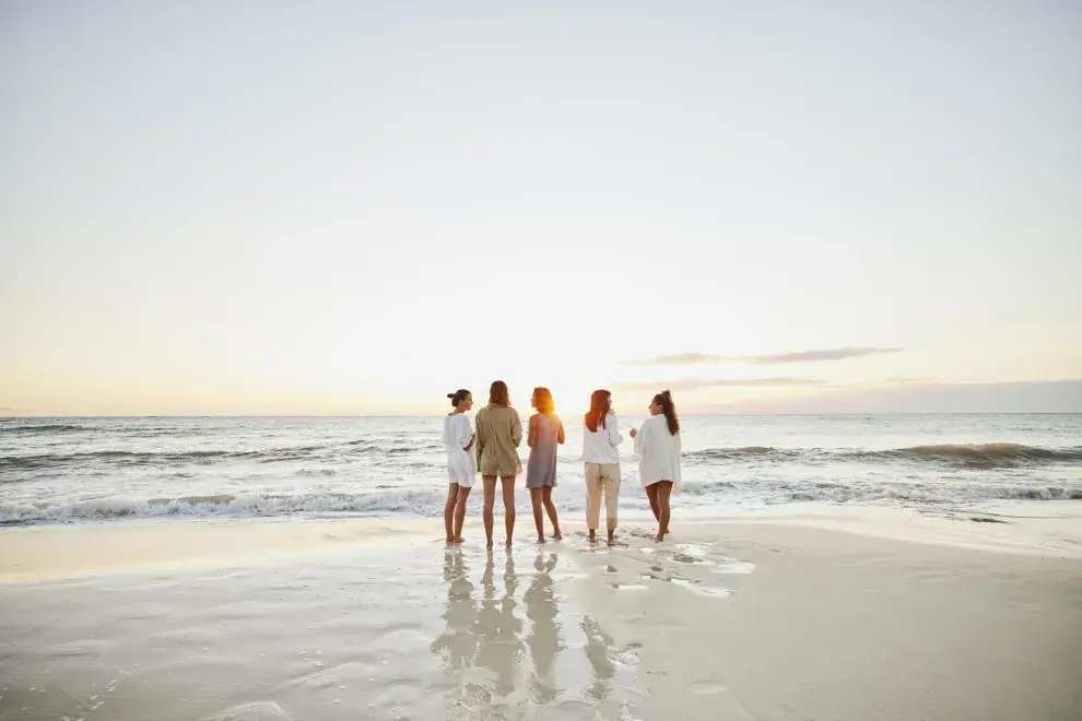 amigas en una playa