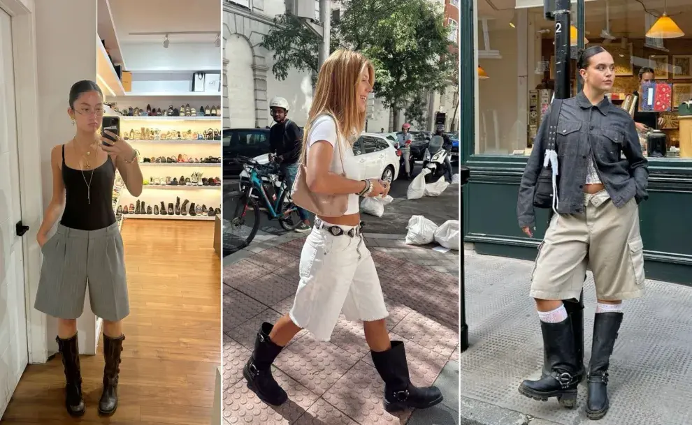 tres mujeres usando biker y bermudas