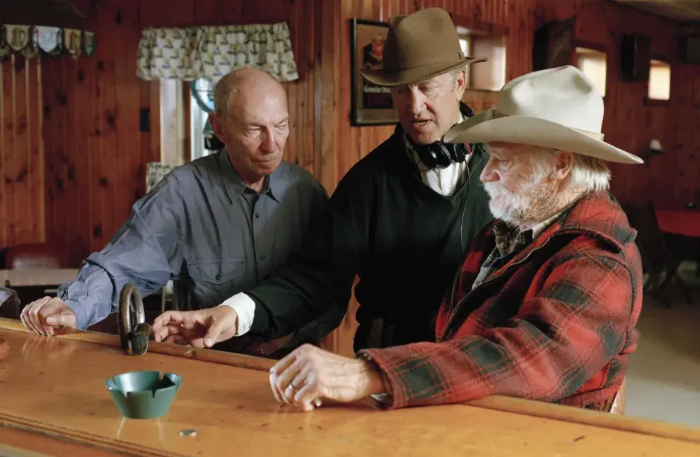 David Lynch en el set de la película The Straight Story.