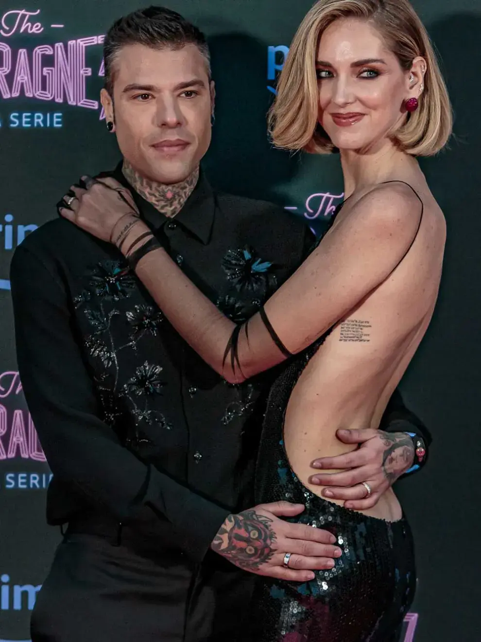 Chiara Ferragni y Fedez en una de las tantas red carpets