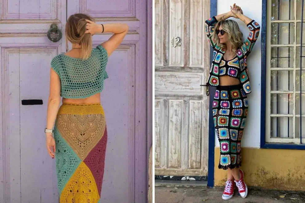 Las maxifaldas a crochet son la nueva tendencia del 2025