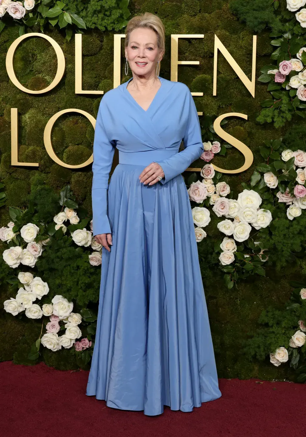  Jean Smart en la alfombra roja de los Golden Globes 2025.