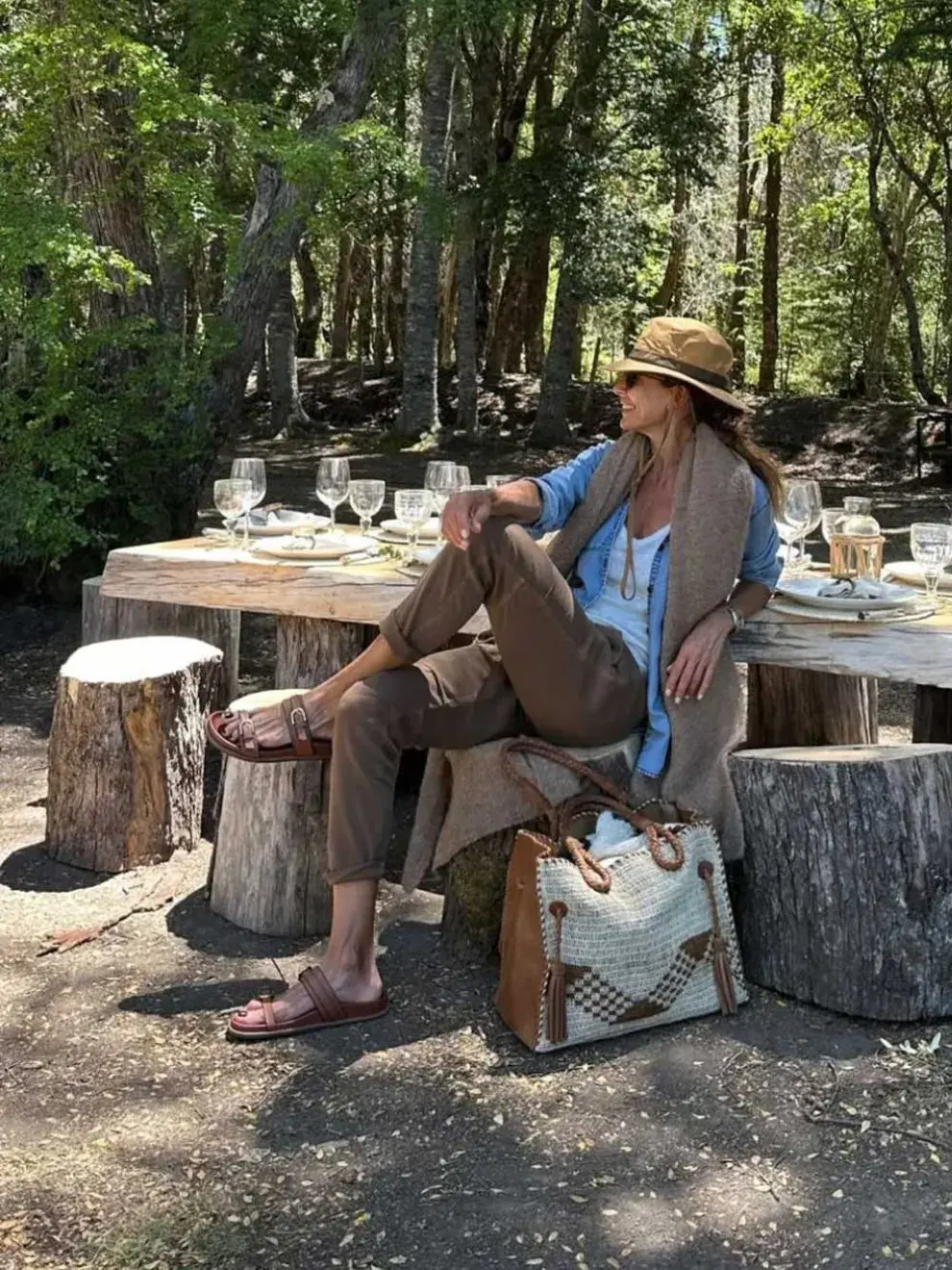 Juliana Awada con un look bien campestre