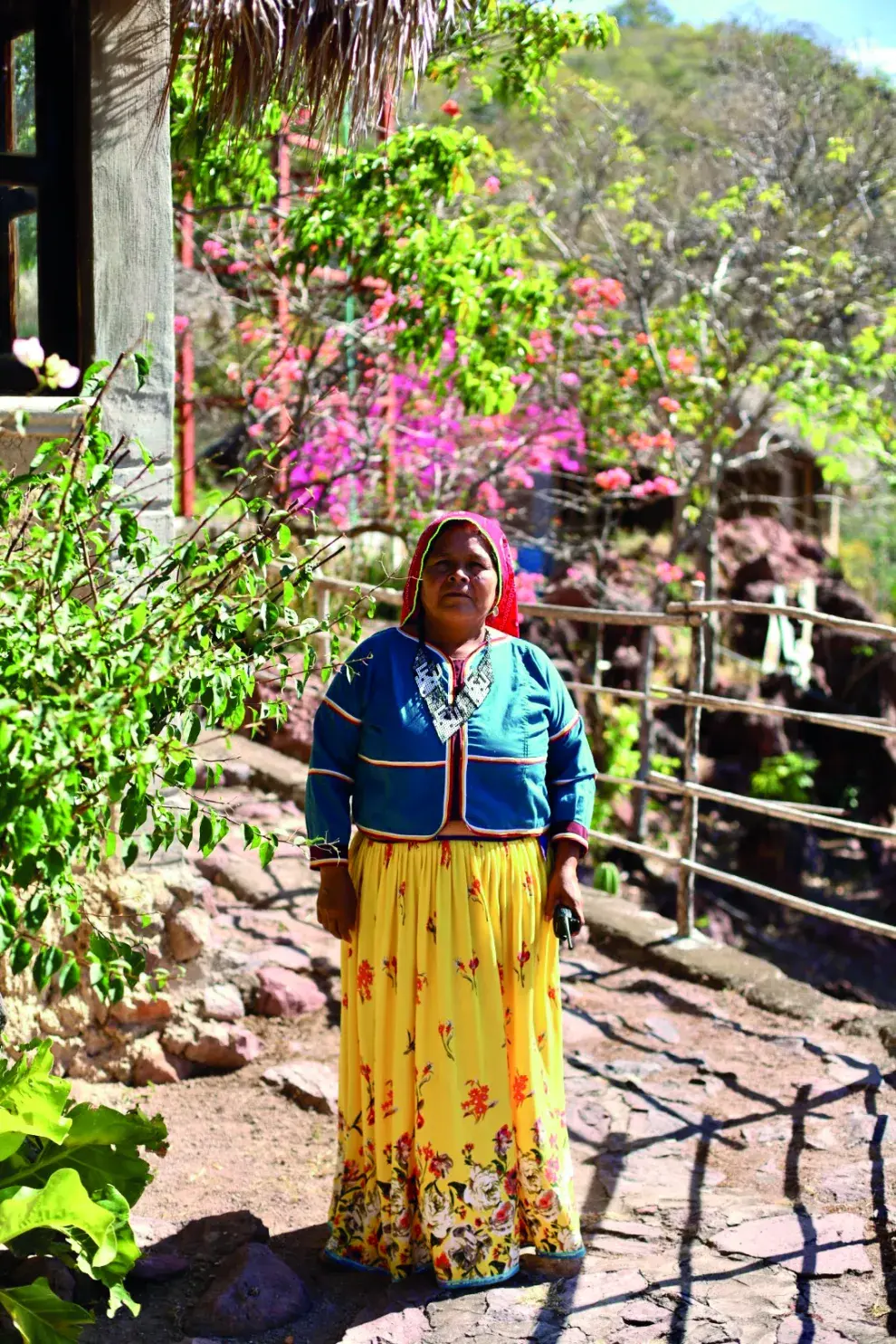 Mujer huichol, en México.