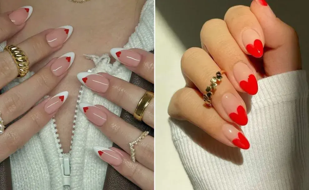 uñas de san valentin