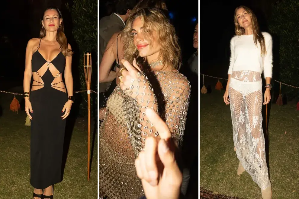 Pampita, Emilia Attias y Andrea Bursten