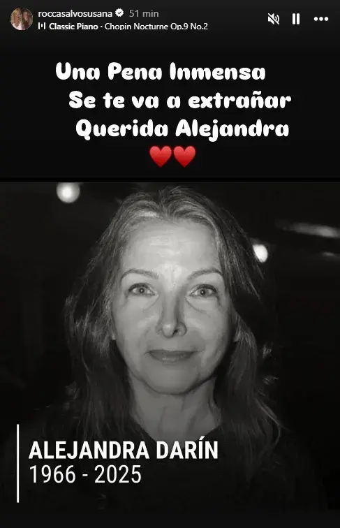 Storie de Susana Roccasalvo a Alejandra Darín.